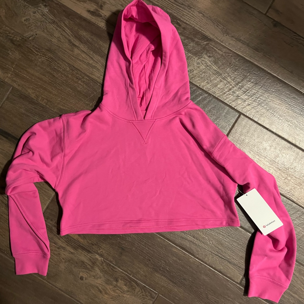 NWT Lululemon Pink Cropped Hoodie